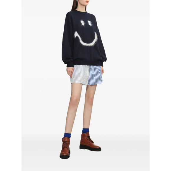NWT JOSHUA SANDERS Crewneck Smiley Logo Knot Crew Small L/S - Picture 1 of 11